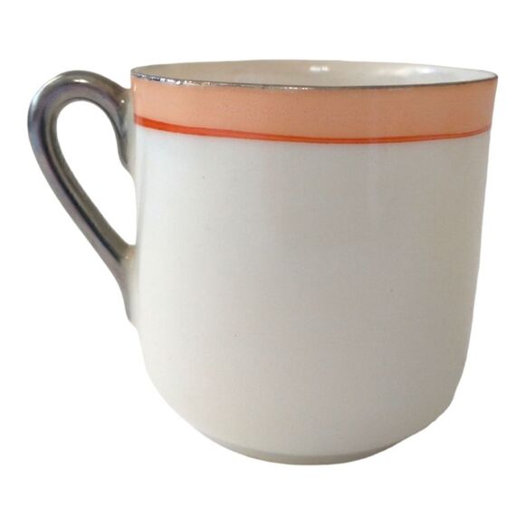 Lustreware Demitasse Espresso Cup Saucer Hotta Yu Shoten Moriage Swans Floral. - Picture 11 of 16